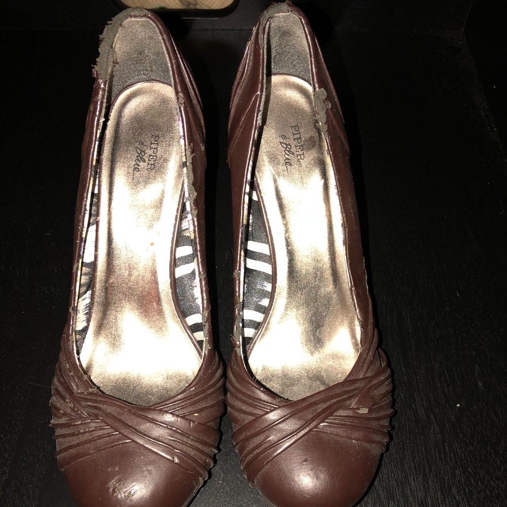 Piper and Blue Brown Heels